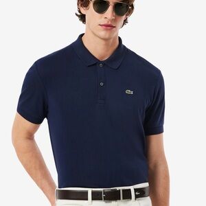 Lacoste Dark Blue Classic Fit Polo Shirt Size S